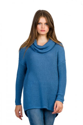 Pulover oversized cu guler supradimensionat