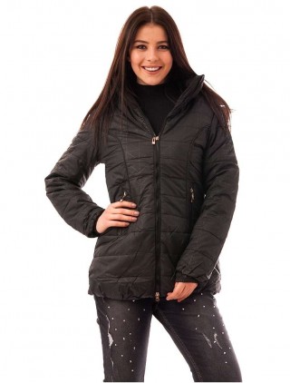 Geaca neagra imblanita