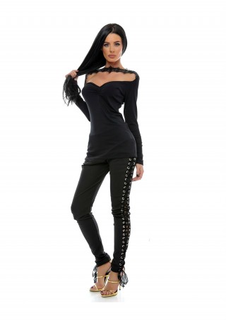 Bluza cu banda dantela