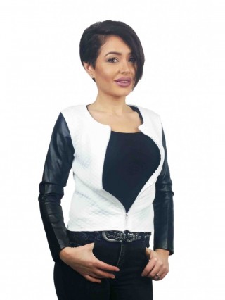 Jacheta scurta cu aspect texturat