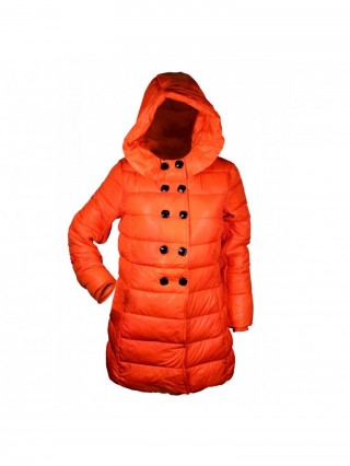 Geaca din fas cu gluga si nasturi