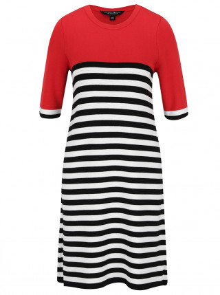 Rochie scurta cu imprimeu in dungi