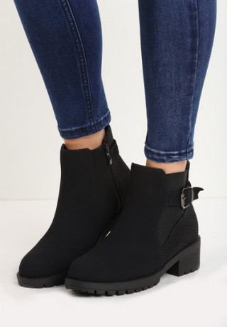 Ghete scurte de toamna cu toc gros