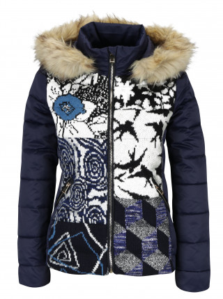 Geaca de iarna matlasata si tricotata Desigual