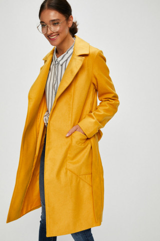 Palton tip trenci simplu galben-mustar Noisy May