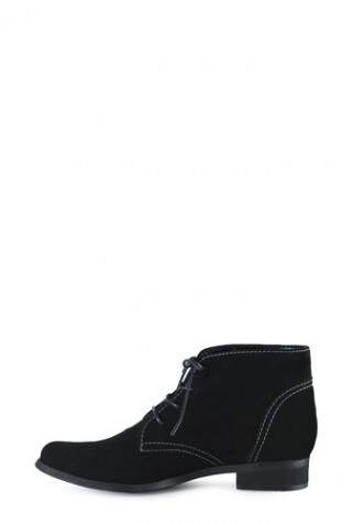 Ghete negre din piele intoarsa model DM1123