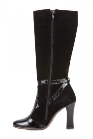 Cizme Clarette negre din piele intoarsa model C151