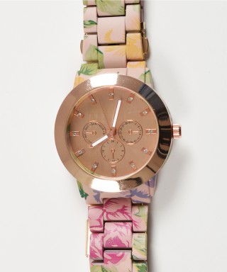 Ceas cu bratara cu flori