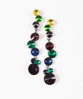 Cercei lungi, din cristale