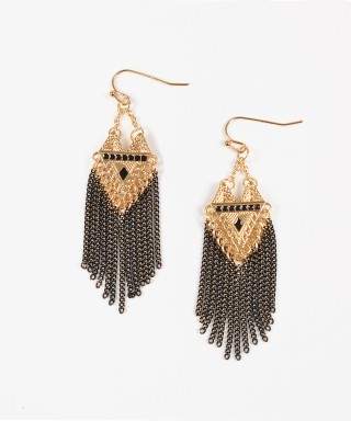 Cercei cu lanturi negre