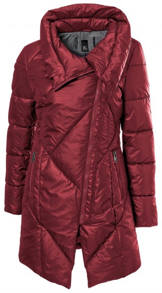 Geaca de iarna lunga, grena, stepuita