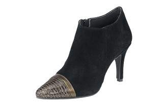 Botine cu toc subtire si model in varf