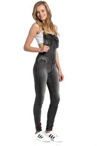 Salopeta de blugi Diesel gri