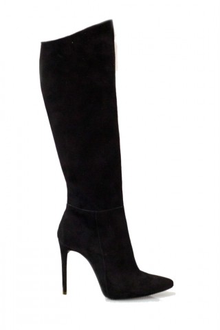 Cizme Thea Visconti din antilopa, cu platforma ascunsa