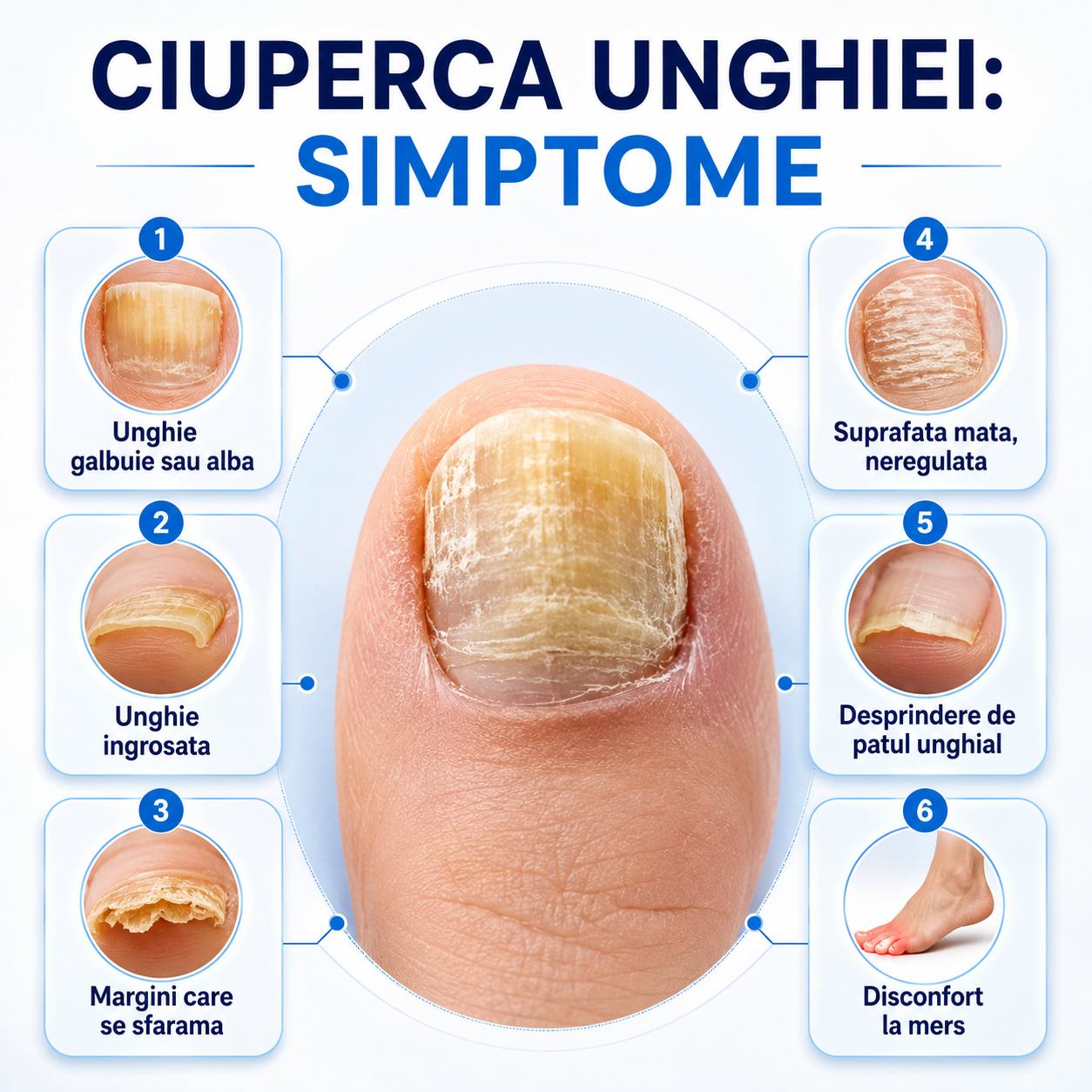 ciuperca unghiei sau onicomicoza: cauze, simptome, tratament, preventie