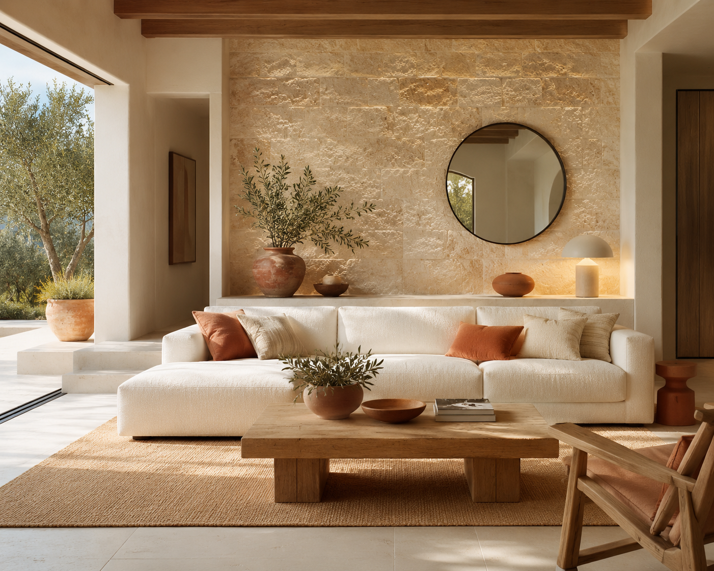 design interior cu piatra naturala living room