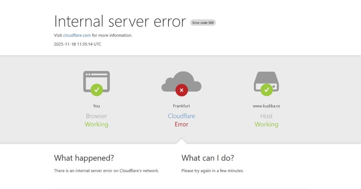 O eroare Cloudflare oprește temporar internetul: Presă, platforme și aplicații afectate