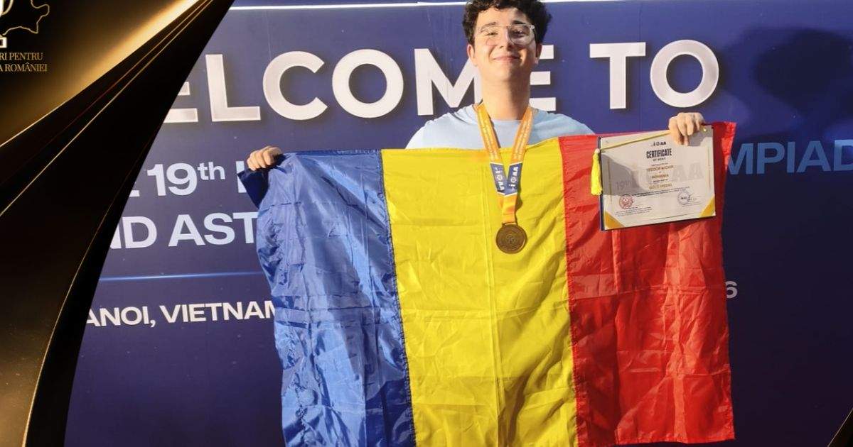 Elevul român care a câștigat de două ori consecutiv medalia de aur la Olimpiada Internațională de Astronomie și Astrofizică